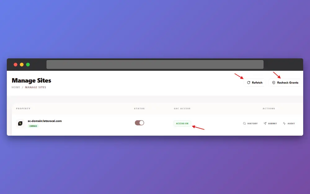 Connect Search Console